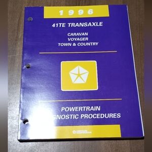 1996 Chrysler Powertrain Diagnostic Manual 41TE Transaxle Caravan Voyager
